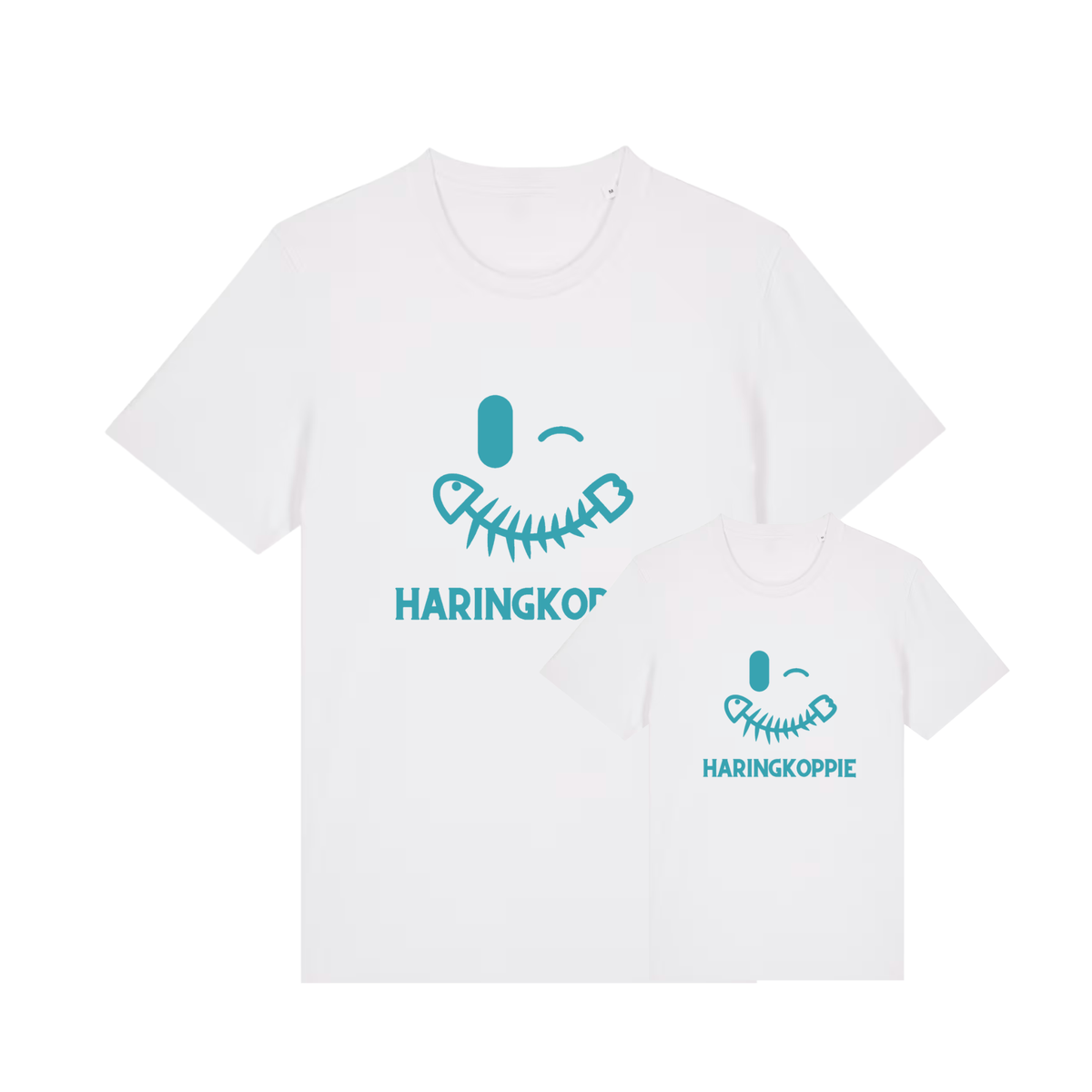 Haringkoppig Ouder & Kind set - T-shirt (blauw)