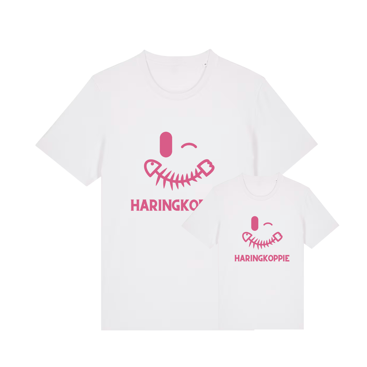 Haringkoppig Ouder & Kind set - T-shirt (roze)