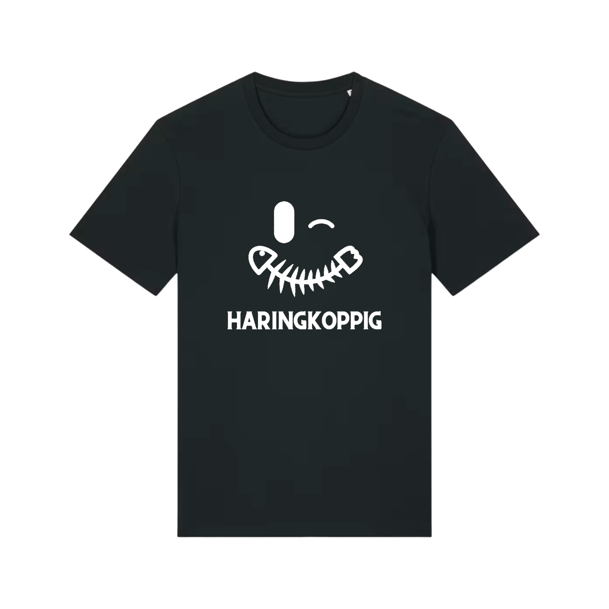 Haringkoppig T-Shirt Zwart